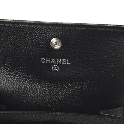 Chanel Caviar Quilted My Everything Flap Card Holder Black 8 of 12