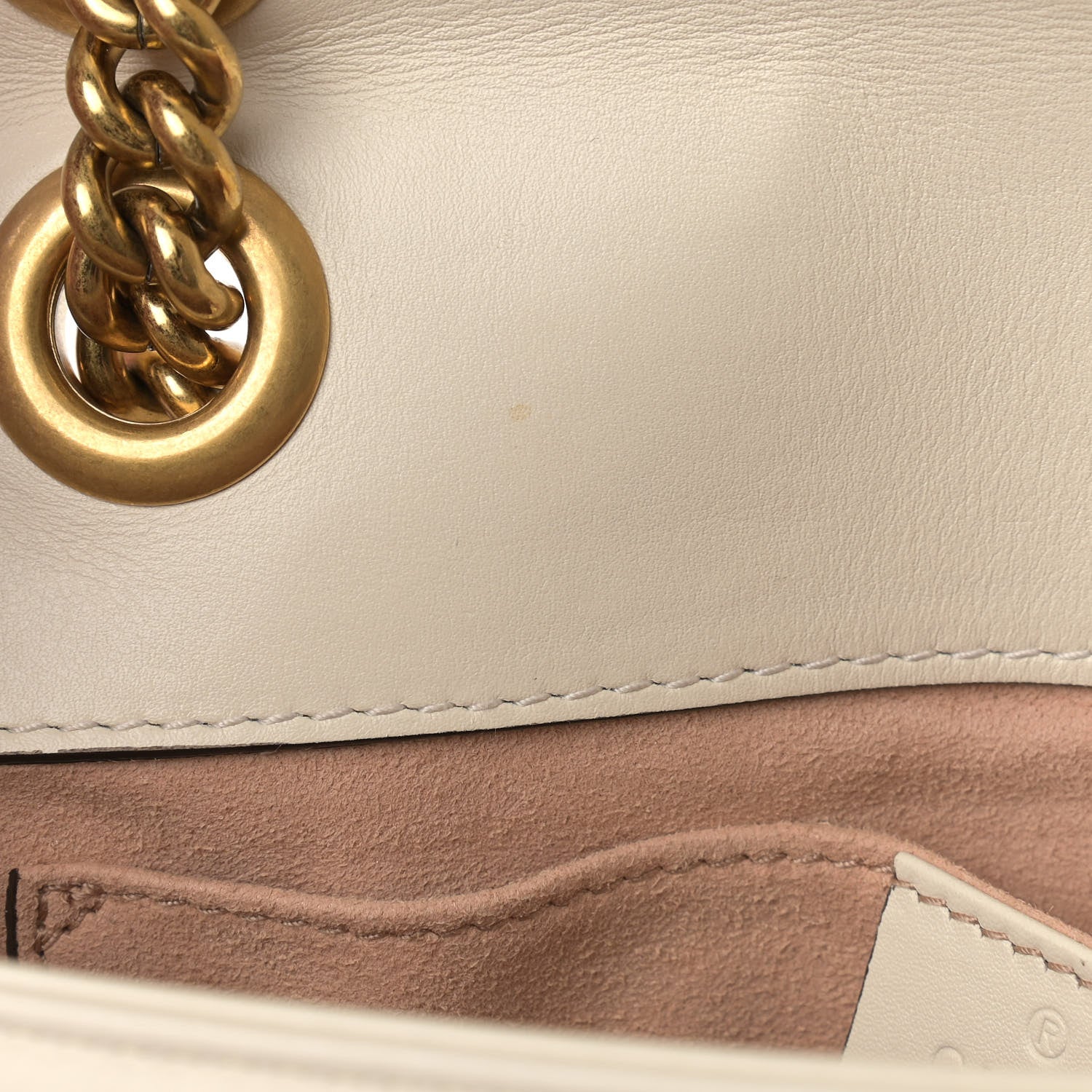 Gucci Calfskin Matelasse Mini GG Marmont Shoulder Bag White 12 of 12