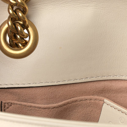 Gucci Calfskin Matelasse Mini GG Marmont Shoulder Bag White 12 of 12