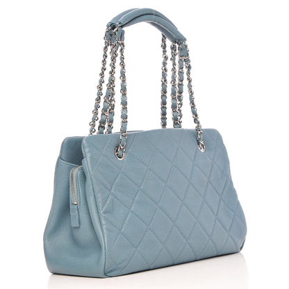 Chanel Caviar Quilted Timeless CC Tote Blue 3 of 14