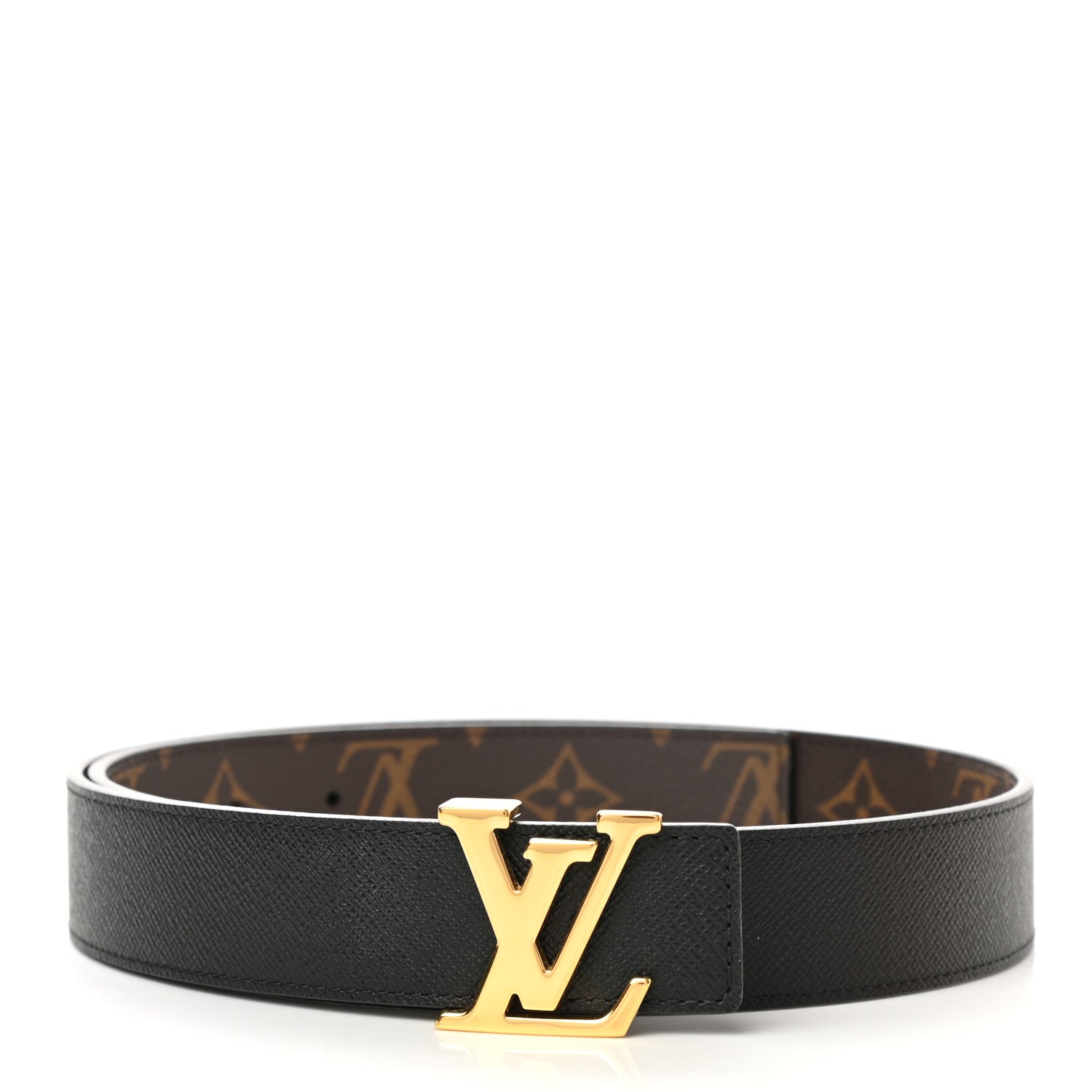Louis Vuitton Monogram Calfskin 40mm LV Initiales Reversible Belt 97 30 Brown 2 of 5