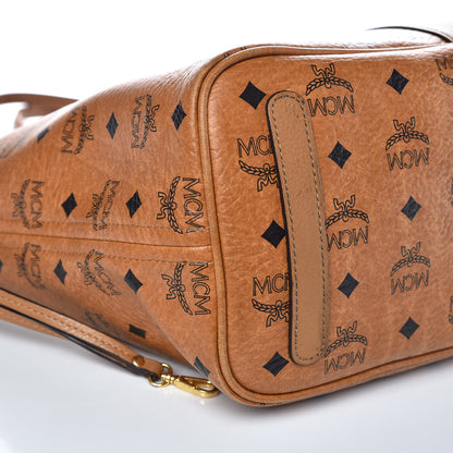 MCM Visetos Medium Liz Reversible Shopper Tote Cognac 10 of 17