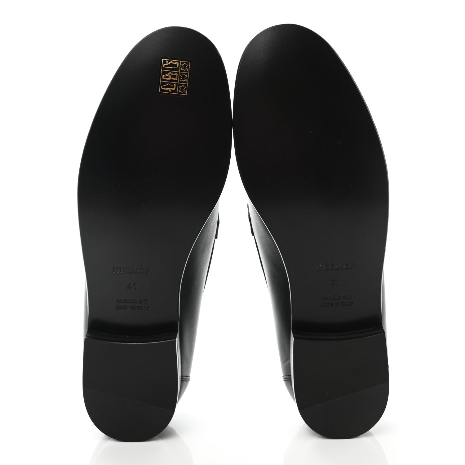 Hermes Calfskin Womens Destin Loafer 41 Black 5 of 10