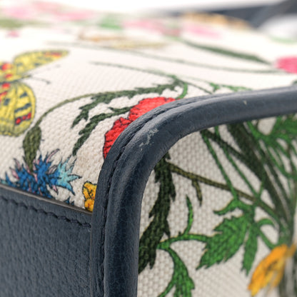 Gucci Canvas Medium Flora Tote White Multicolor Blue Agata 12 of 12