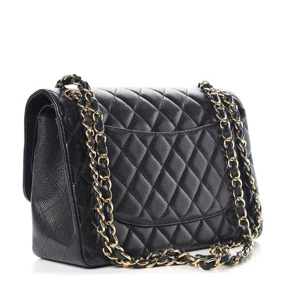 Chanel Caviar Quilted Jumbo Double Flap Black 4 of 9