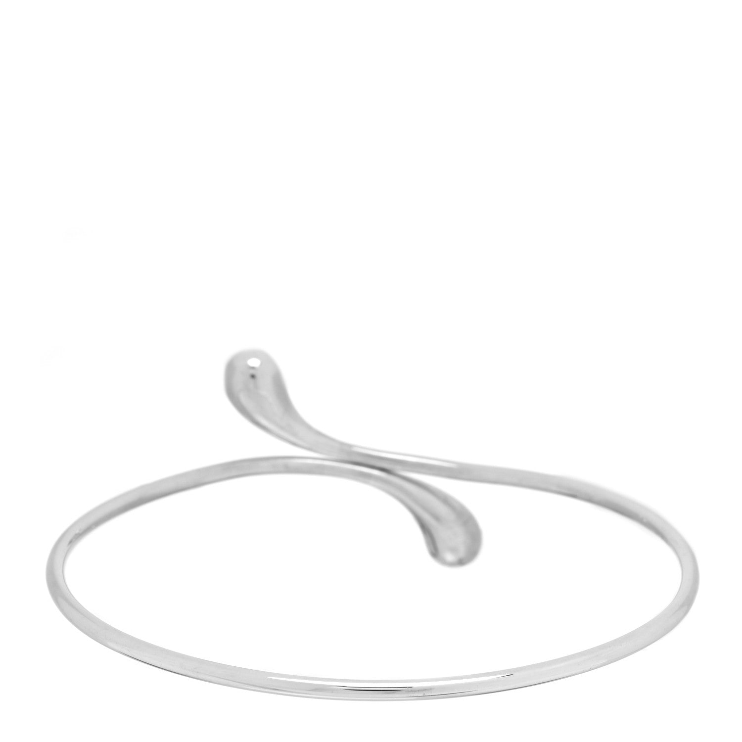 Tiffany Sterling Silver Elsa Peretti Teardrop Bangle Bracelet 2 of 3