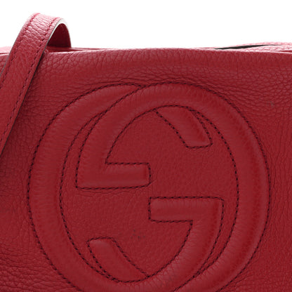 Gucci Pebbled Calfskin Small Soho Disco Bag Tabasco Red 8 of 15
