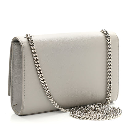 Saint Laurent Grain De Poudre Small Monogram Kate Satchel Blanc Vintage 2 of 12