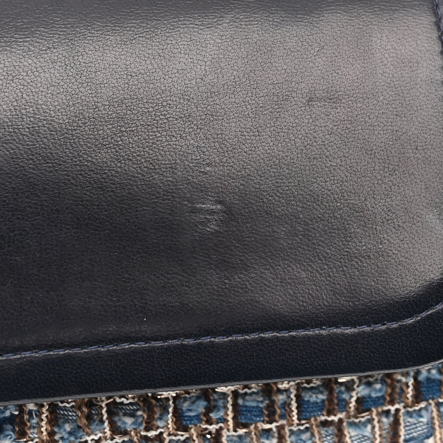 Tweed Medium Double Flap Blue Multicolor