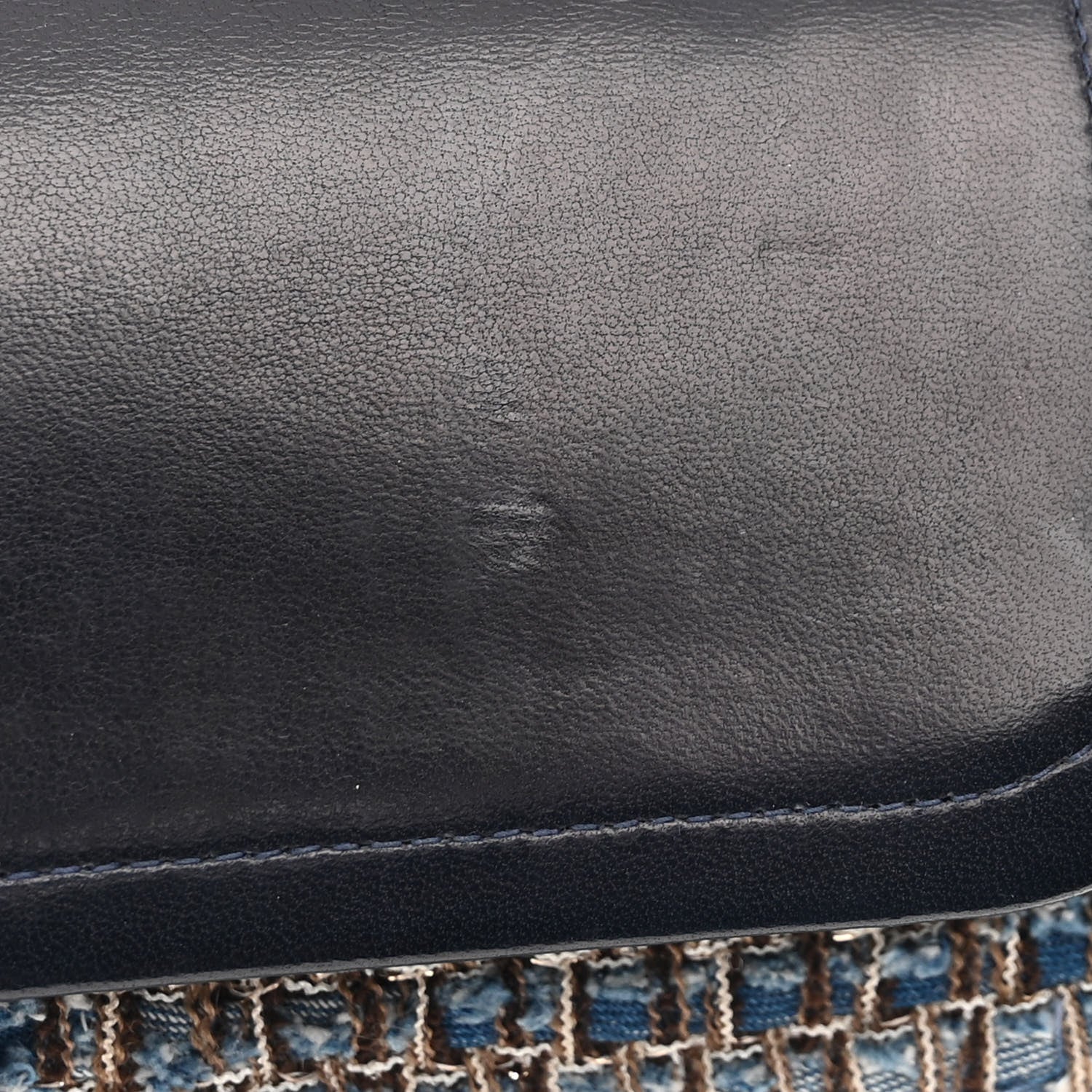 Chanel Tweed Medium Double Flap Blue Multicolor 15 of 16