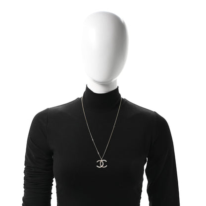 Chanel Crystal CC Pendant Necklace Gold 2 of 5