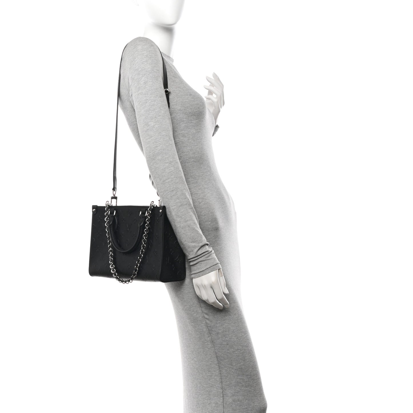Calfskin Monogram Bold Onthego PM Black