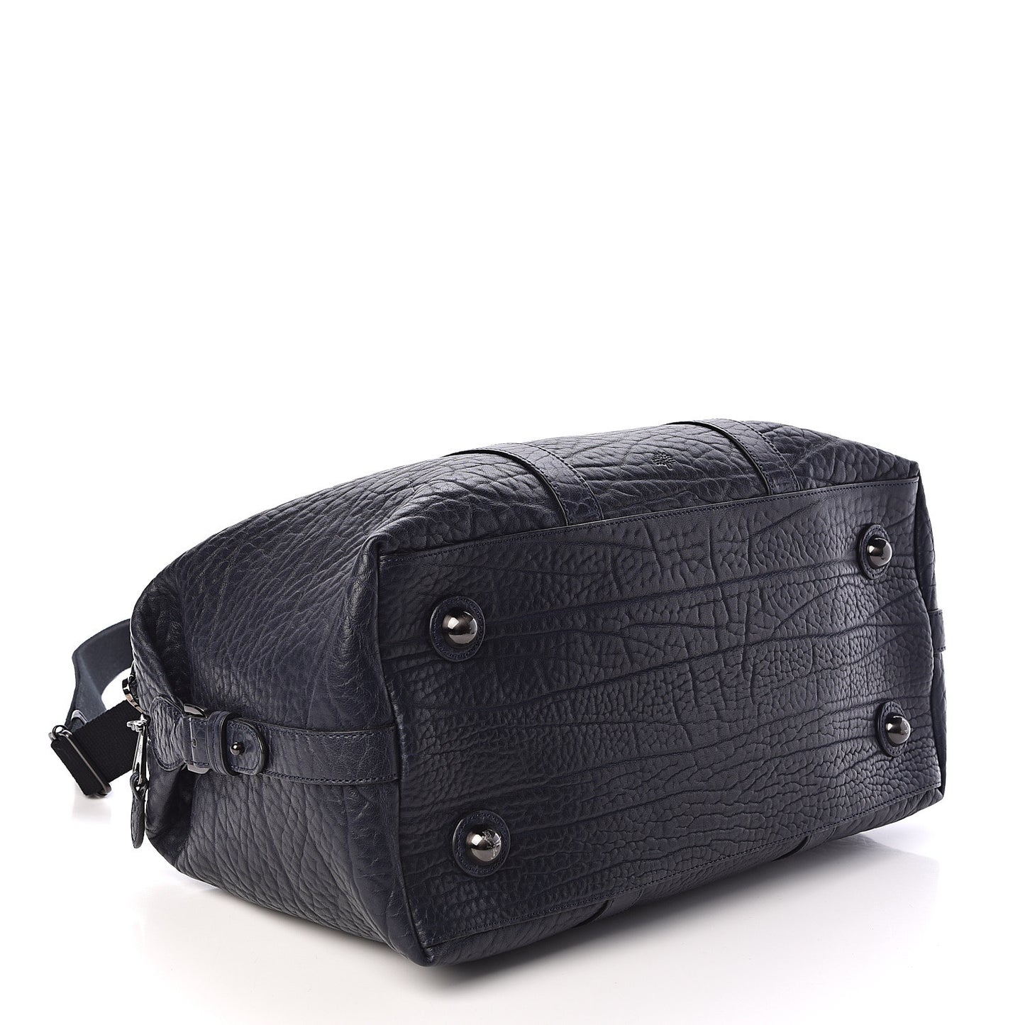 Shrunken Calfskin Small Clipper Midnight Blue