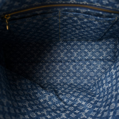 Louis Vuitton Monogram Denim CarryAll MM Blue 6 of 12