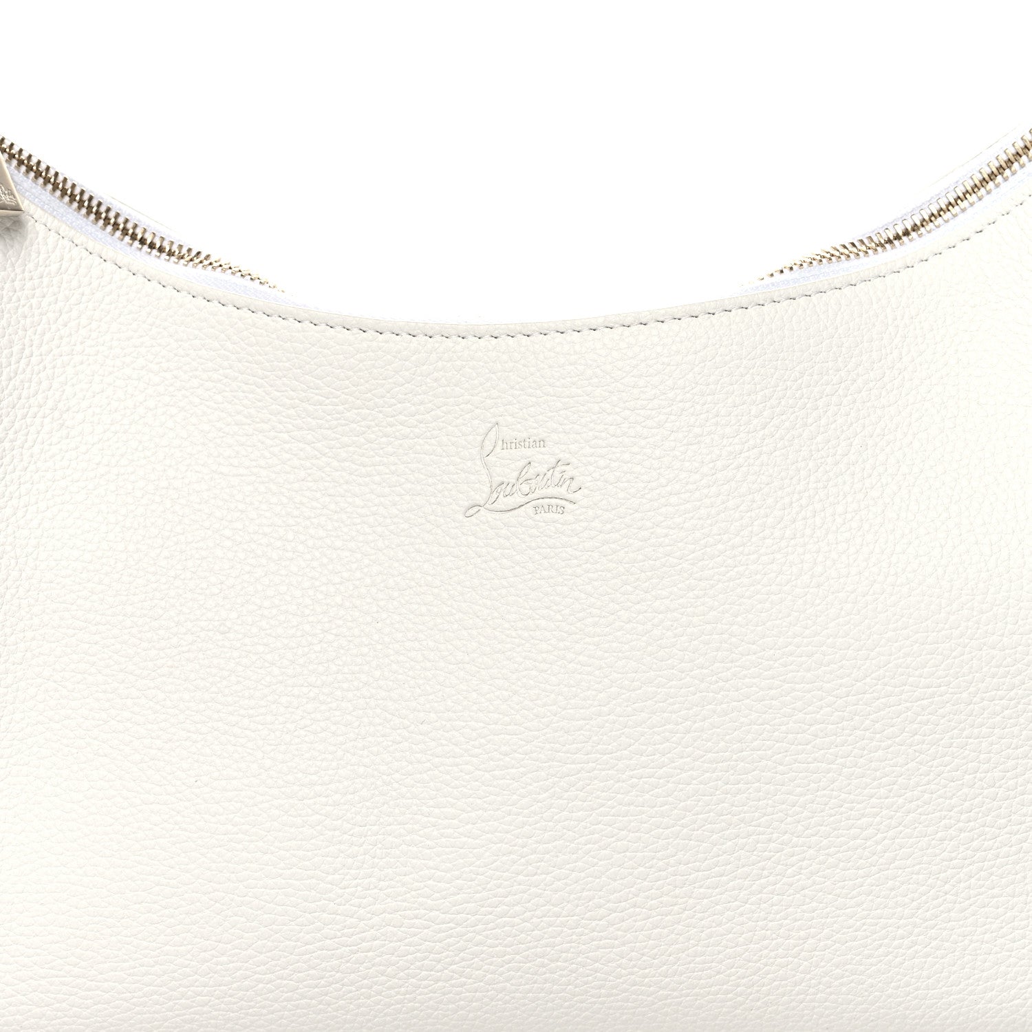 Christian Louboutin Calfskin Large Loubila Chain Shoulder Bag White 8 of 10