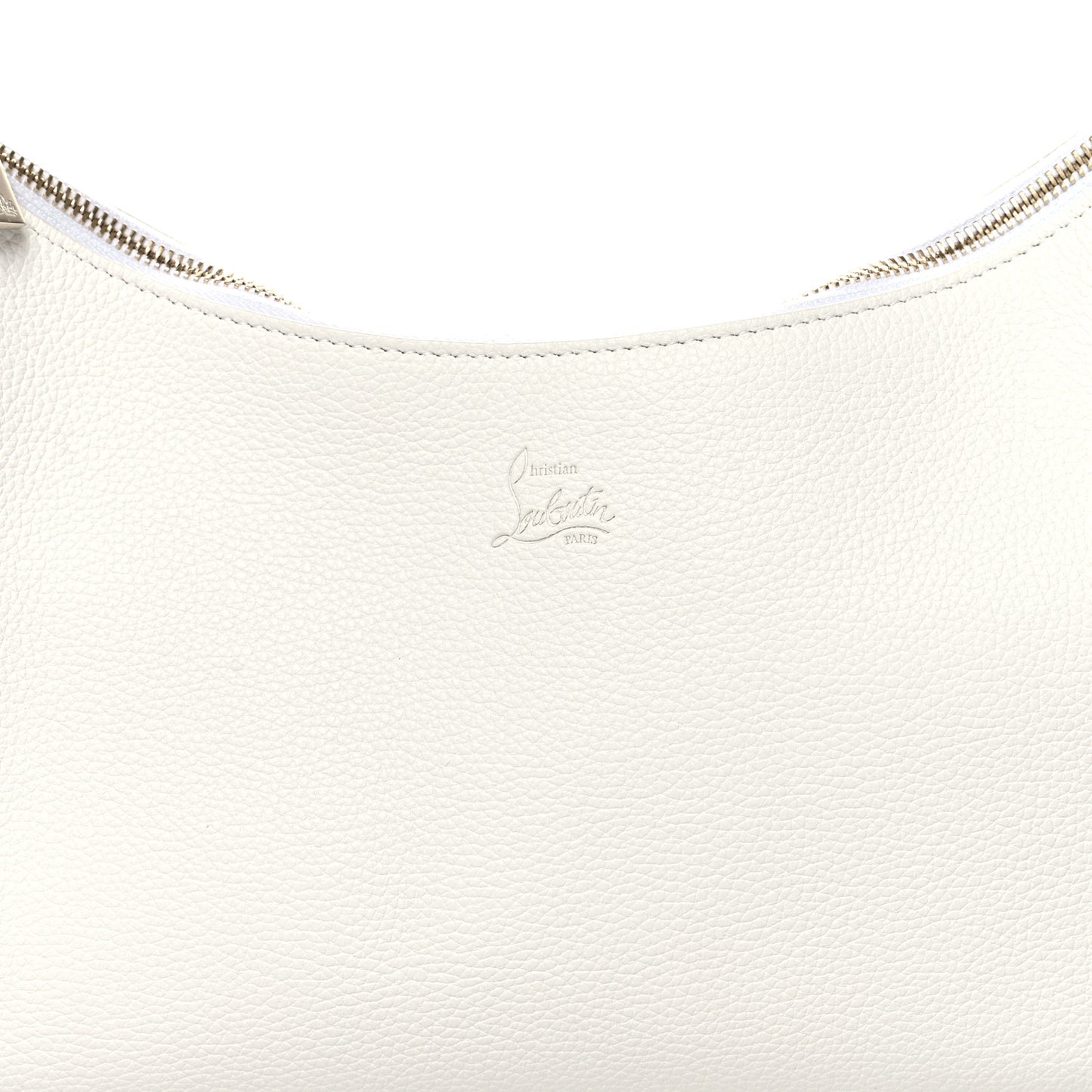 Calfskin Large Loubila Chain Shoulder Bag White