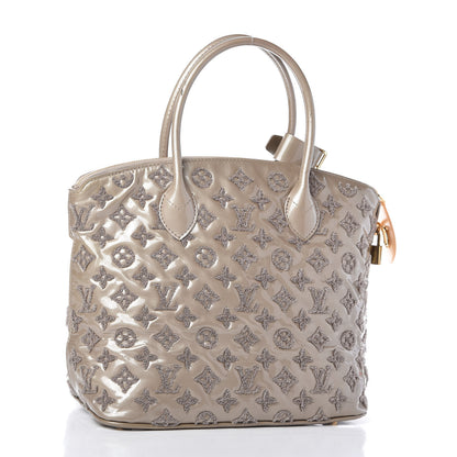 Louis Vuitton Patent Lambskin Fascination Lockit Gris 3 of 11