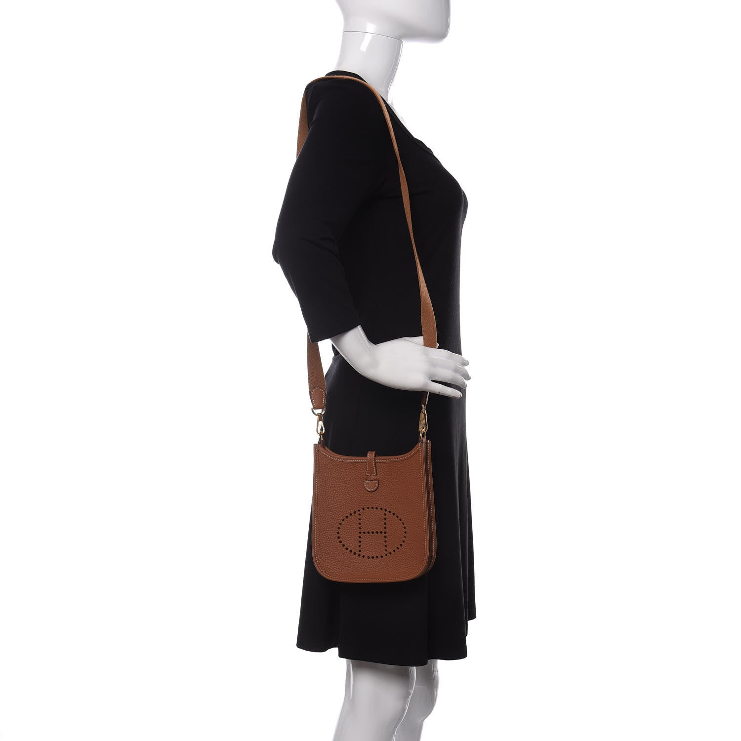 Hermes Taurillon Clemence Evelyne TPM Gold 2 of 10