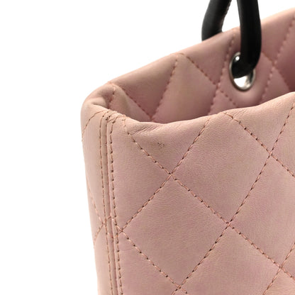 Chanel Calfskin Quilted Medium Cambon Tote Pink Black 15 of 19