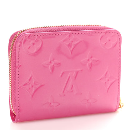Louis Vuitton Vernis Enamel Heart Zippy Coin Purse Neon Pink 3 of 8