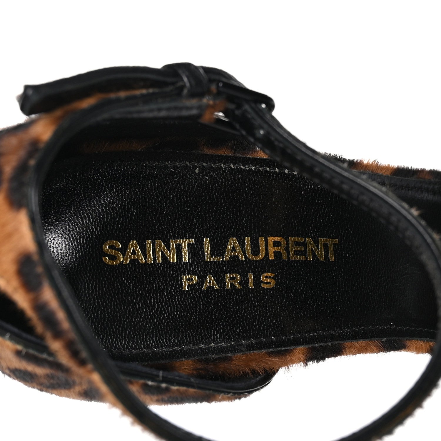 Saint Laurent Calf Hair Leopard Opyum 110 Sandals 38 Brown 6 of 8