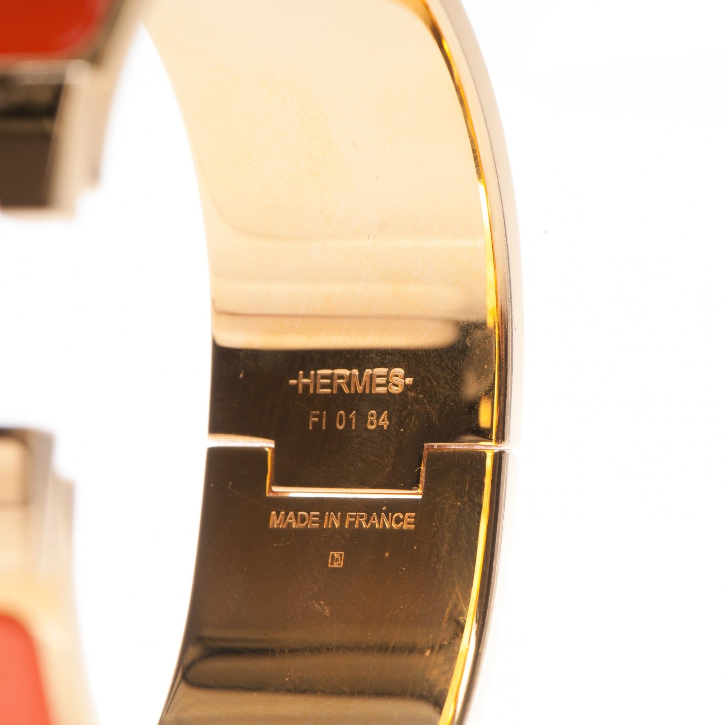 Enamel Wide Clic Clac H Bracelet PM Orange