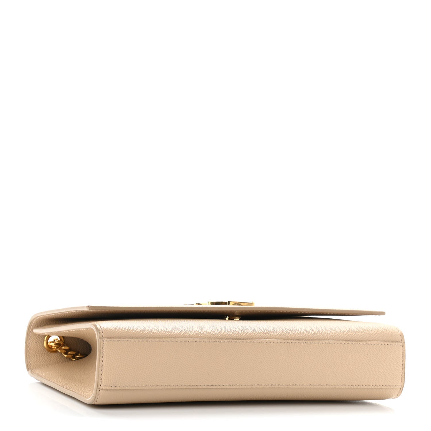 Saint Laurent Grain De Poudre Medium Monogram Kate Satchel Dark Beige 4 of 9