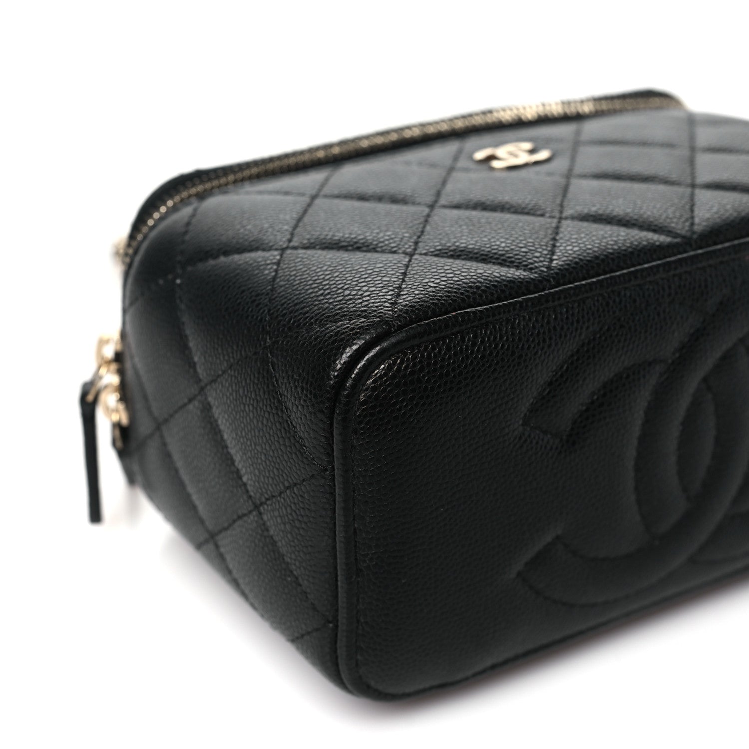 Chanel Caviar Quilted Small Vanity Case With Chain Black 9 of 11