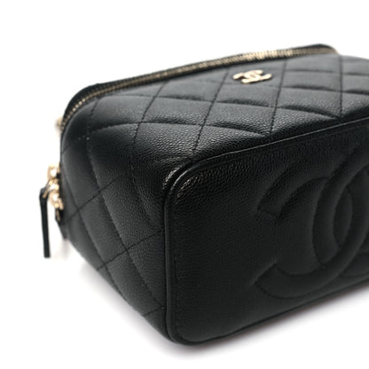 Chanel Caviar Quilted Small Vanity Case With Chain Black 9 of 11