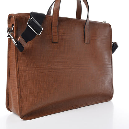 Loewe Textured Calfskin Wide Briefcase Tan 11 of 11