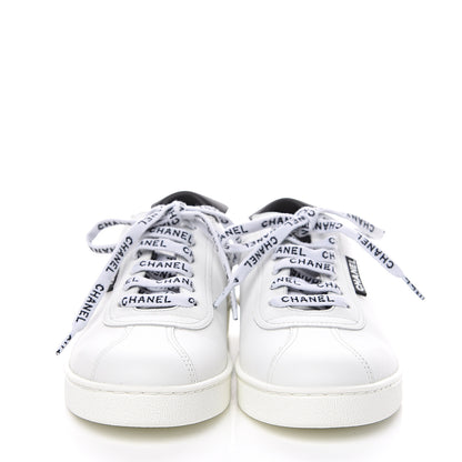 Chanel Calfskin CC Sneakers 38 White 2 of 10