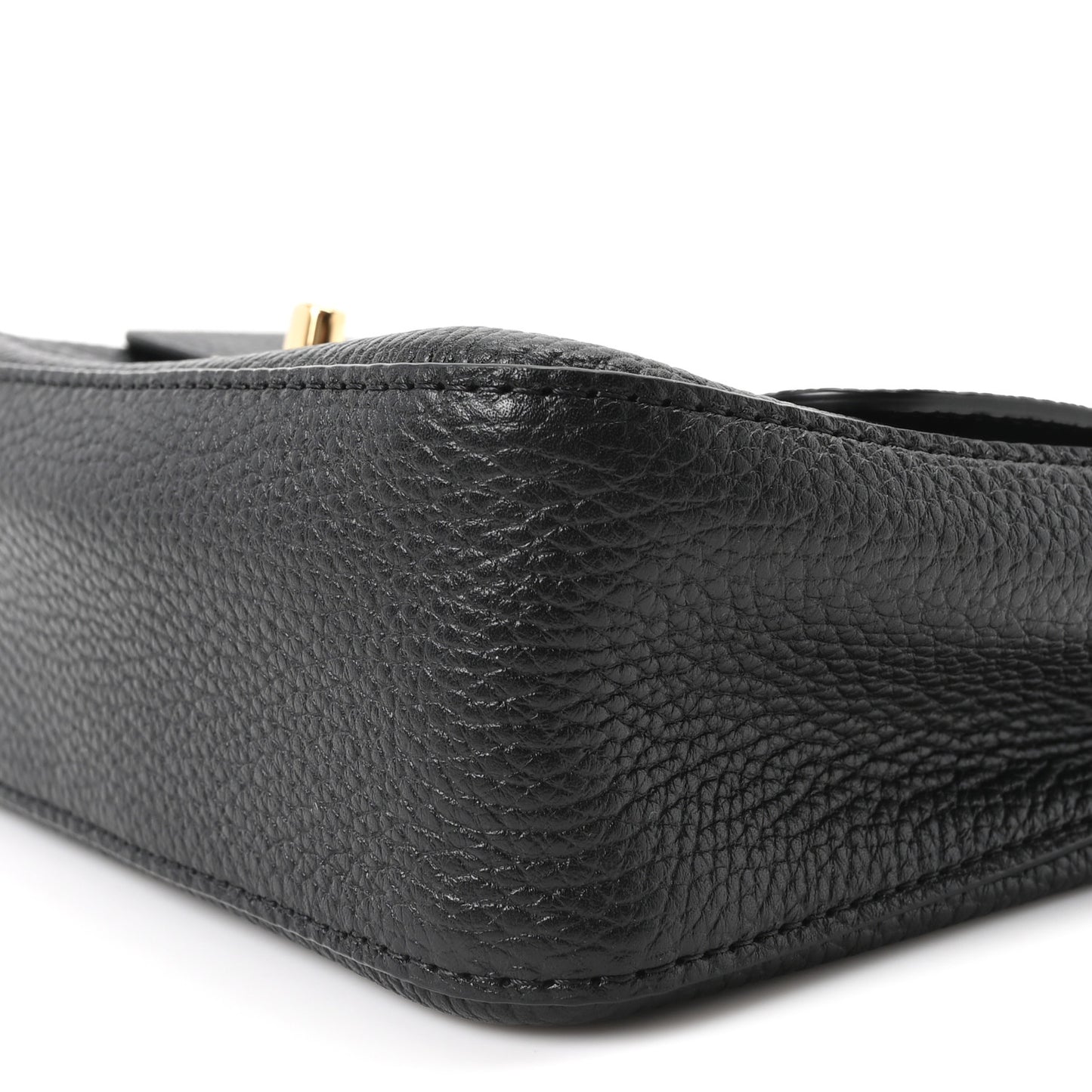 Grained Calfskin Mini Souplissimo Maxi Flap Black