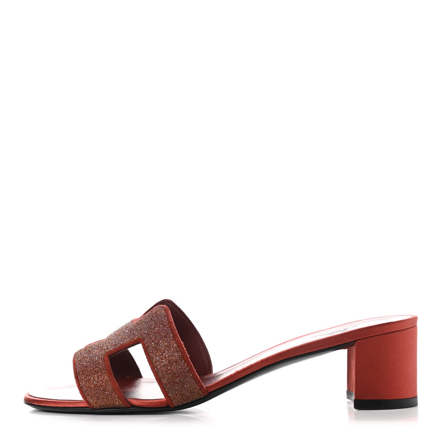 Satin Crystal Powder Oasis Sandals 39 Rouge Tomette