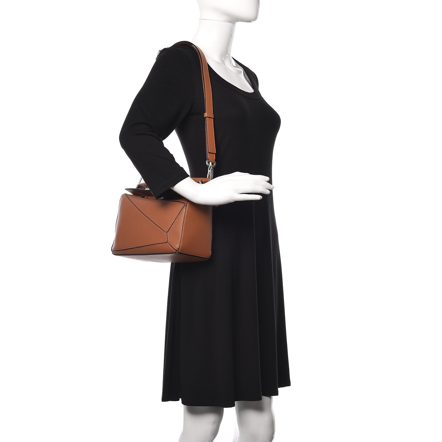Loewe Calfskin Small Puzzle Bag Tan 2 of 10