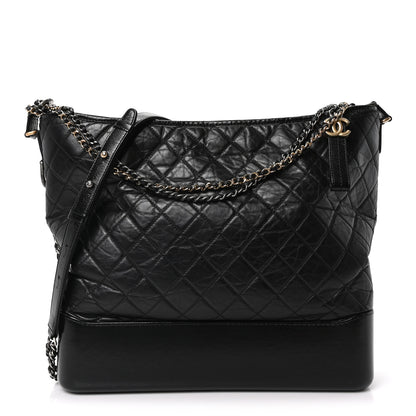 Chanel Aged Calfskin Quilted Maxi Gabrielle Hobo Black 1 of 10