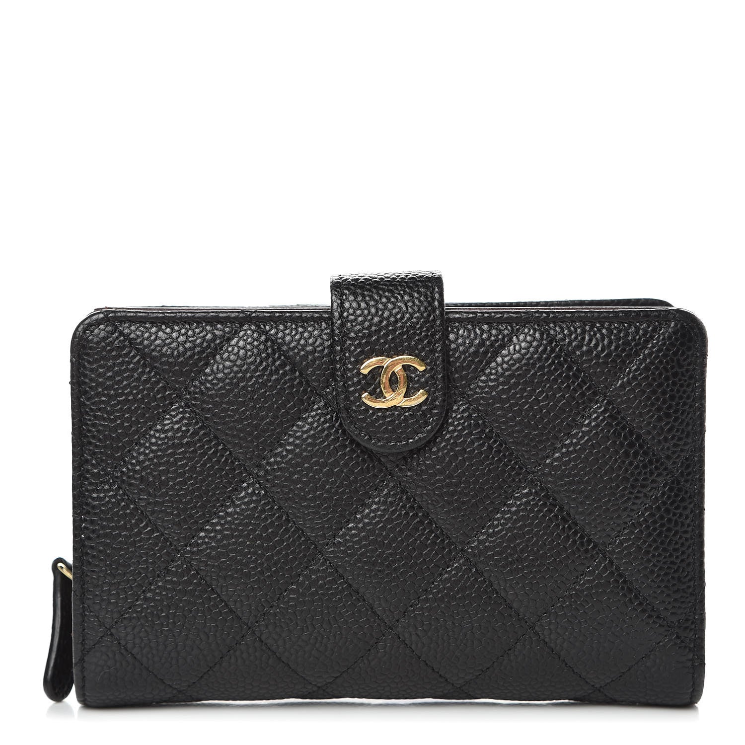 Chanel Caviar Quilted Zipped Pocket Wallet Black 1 of 9