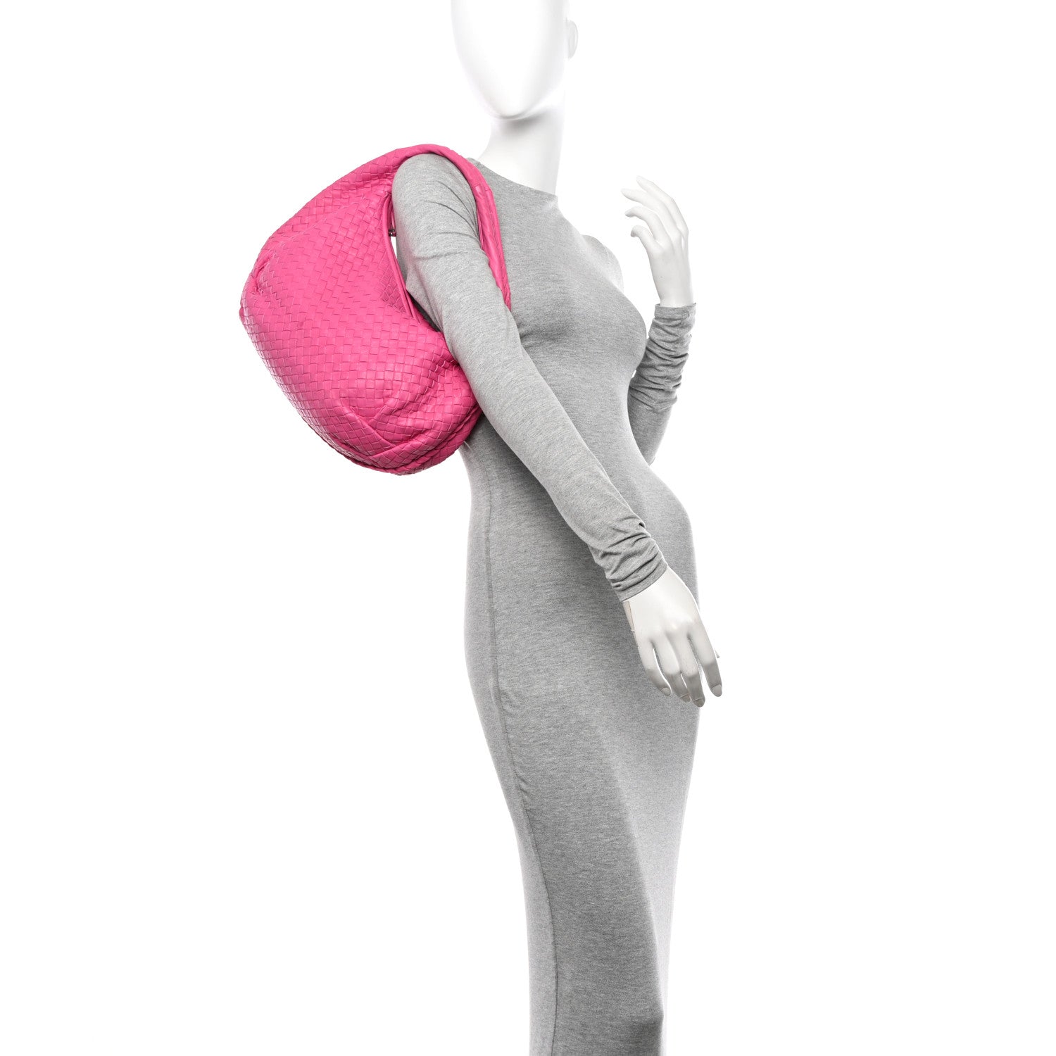 Bottega Veneta Nappa Intrecciato Small Veneta Hobo Fuchsia 2 of 13