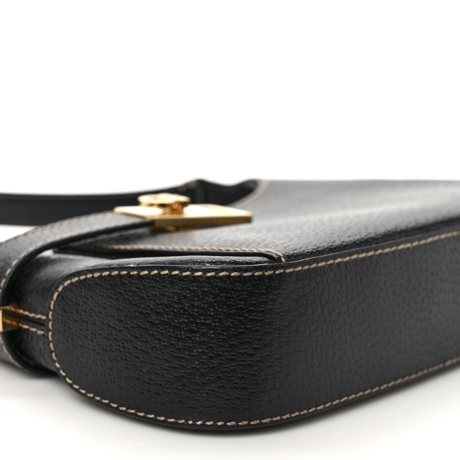 Salvatore Ferragamo Pigskin Gancini Hobo Black 7 of 8
