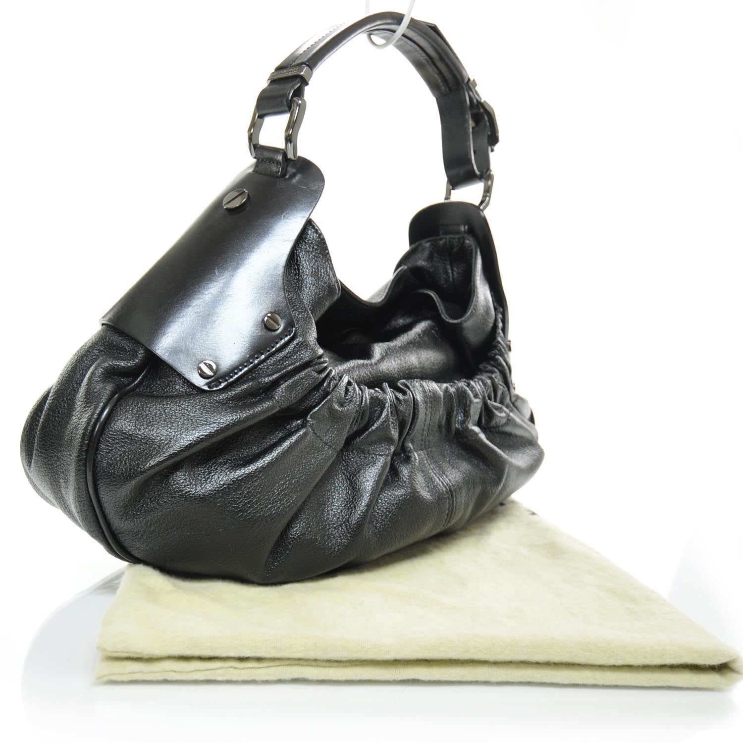 Burberry Prorsum Leather Warrior Hobo Black 3 of 9