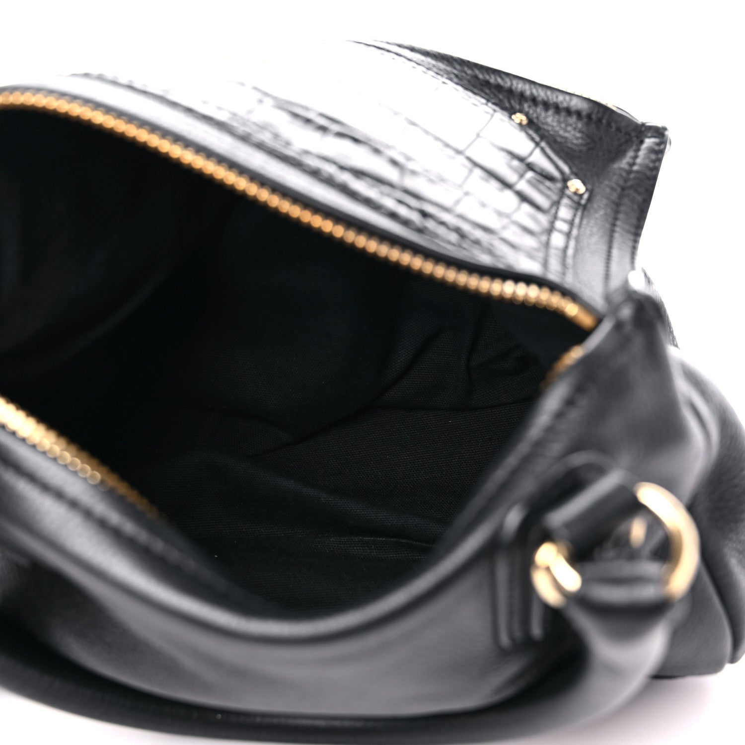 Givenchy Calfskin Crocodile Embossed Small Pandora Black 5 of 14
