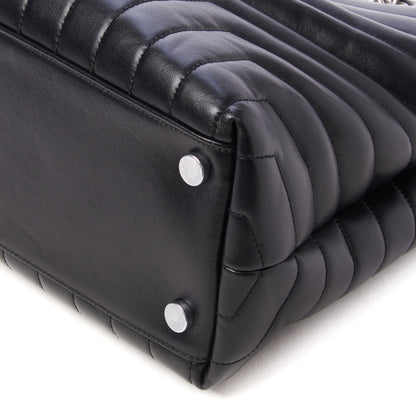 Saint Laurent Calfskin Y Quilted Monogram Large Loulou Shopper Black 5 of 9