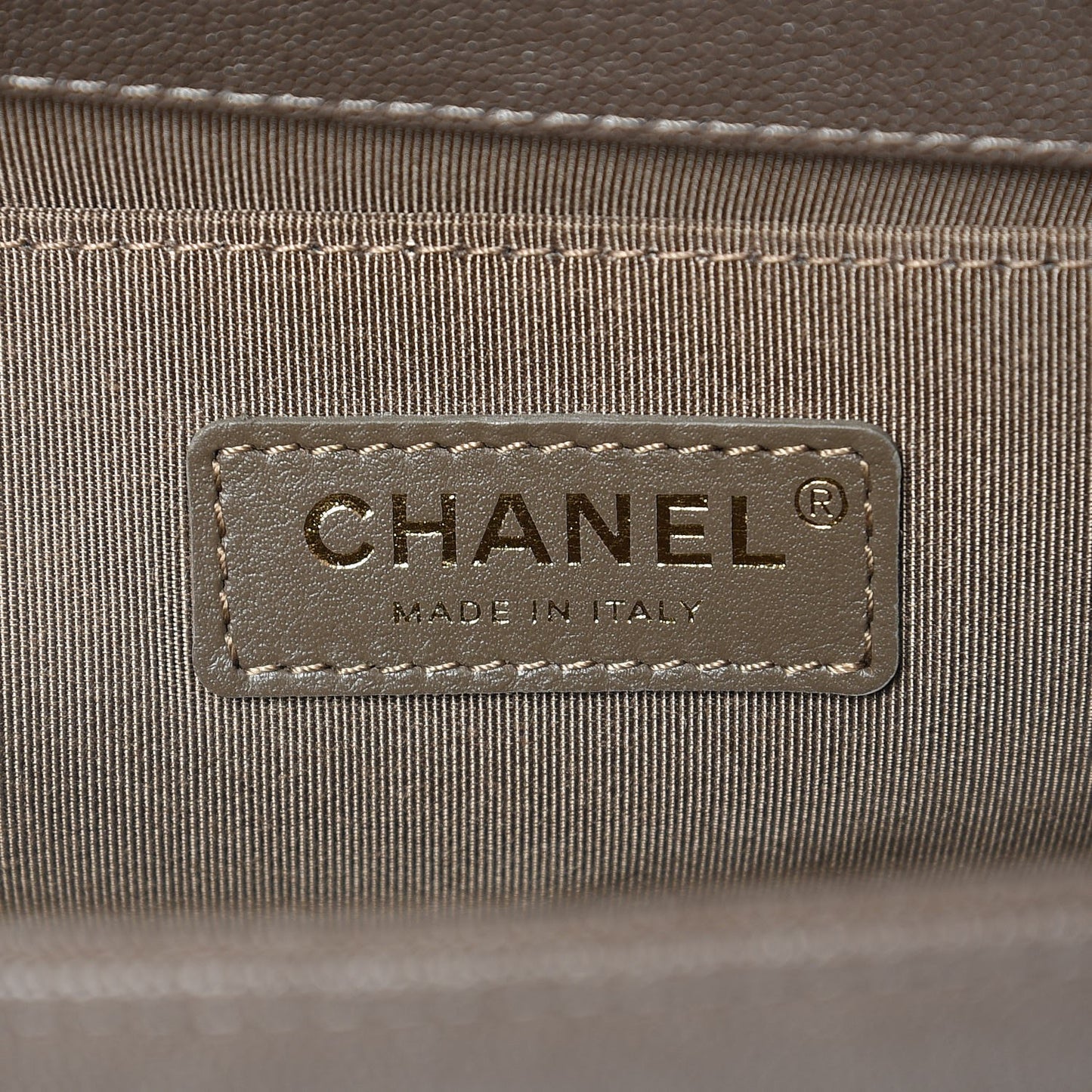 Caviar Quilted Medium Boy Flap Khaki