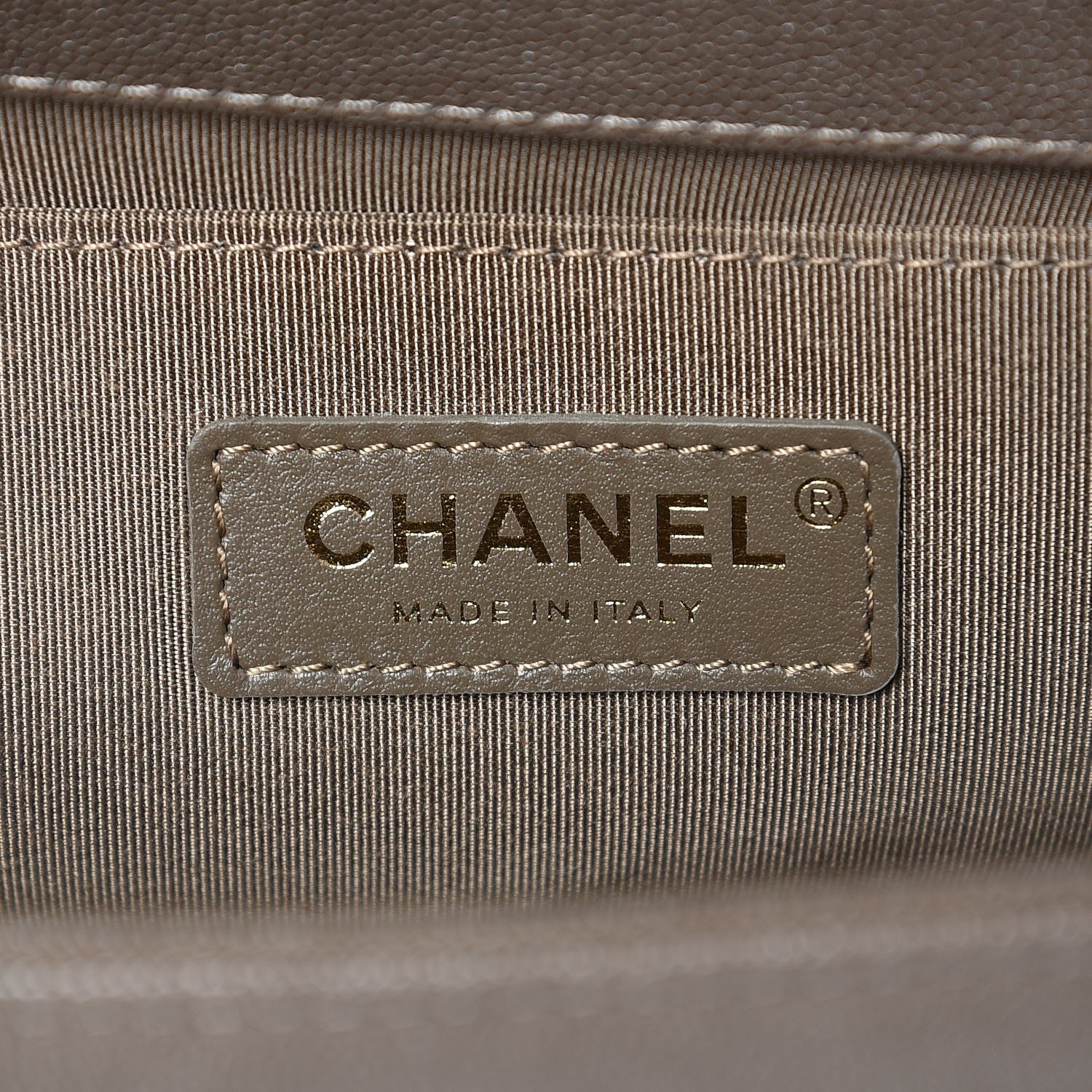 Chanel Caviar Quilted Medium Boy Flap Khaki 6 of 8