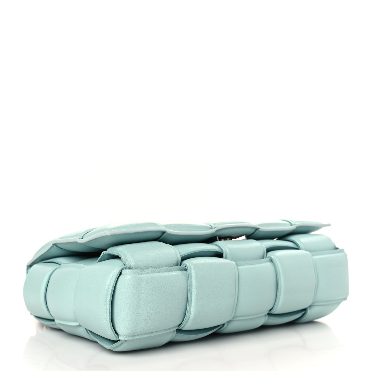 Bottega Veneta Lambskin Maxi Intreccio Padded Chain Cassette Crossbody Bag Spearmint 4 of 9
