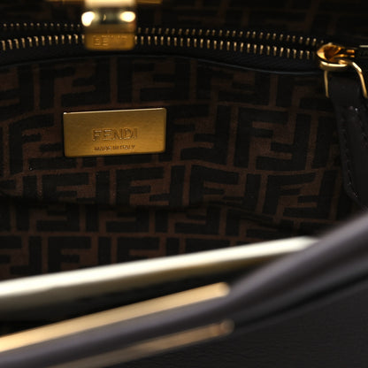 Fendi Vitello Seta Suede FF Mini Peekaboo Iconic Satchel Chocolate 7 of 10