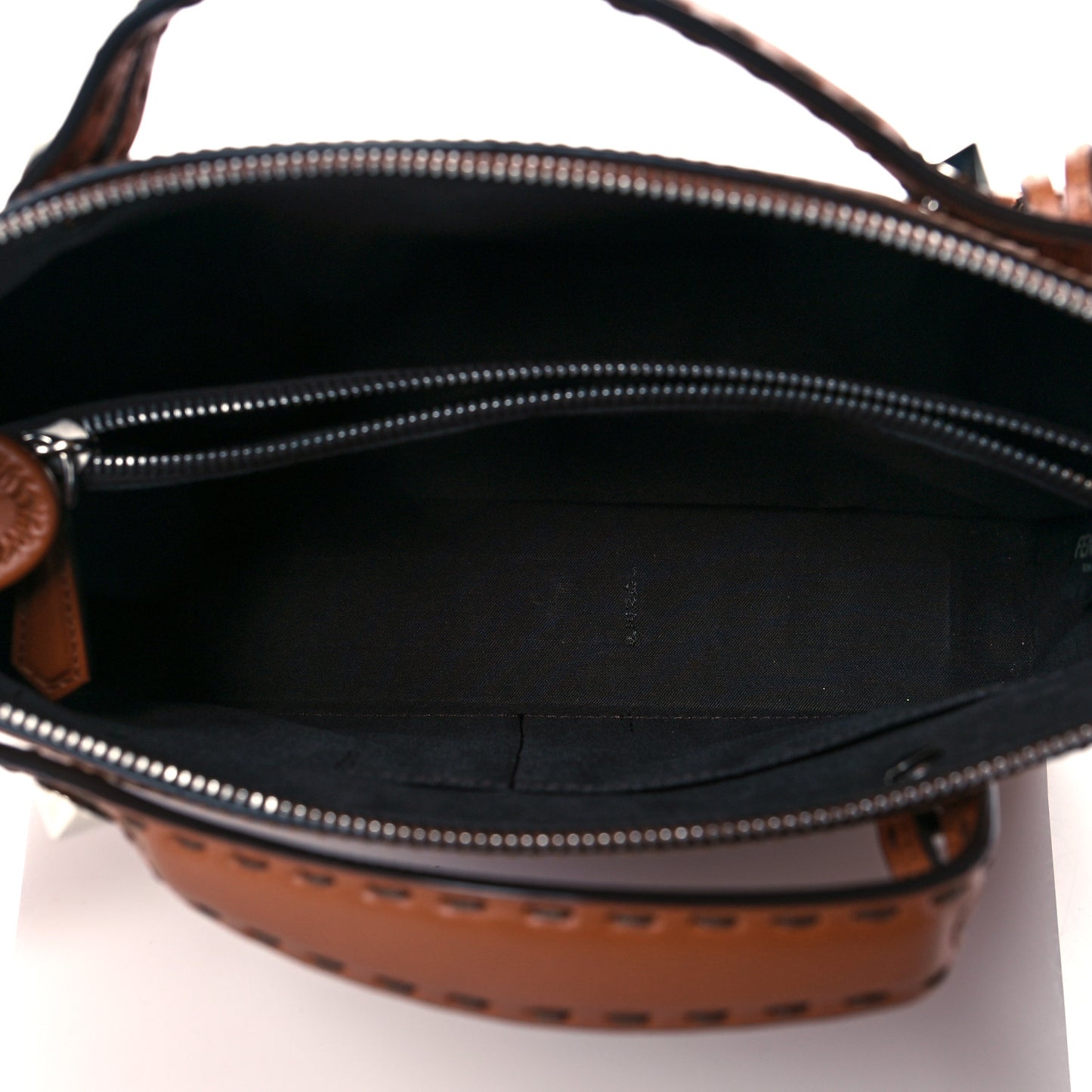 Vitello King Logo Embossed Medium By The Way Boston Bag Cuoio
