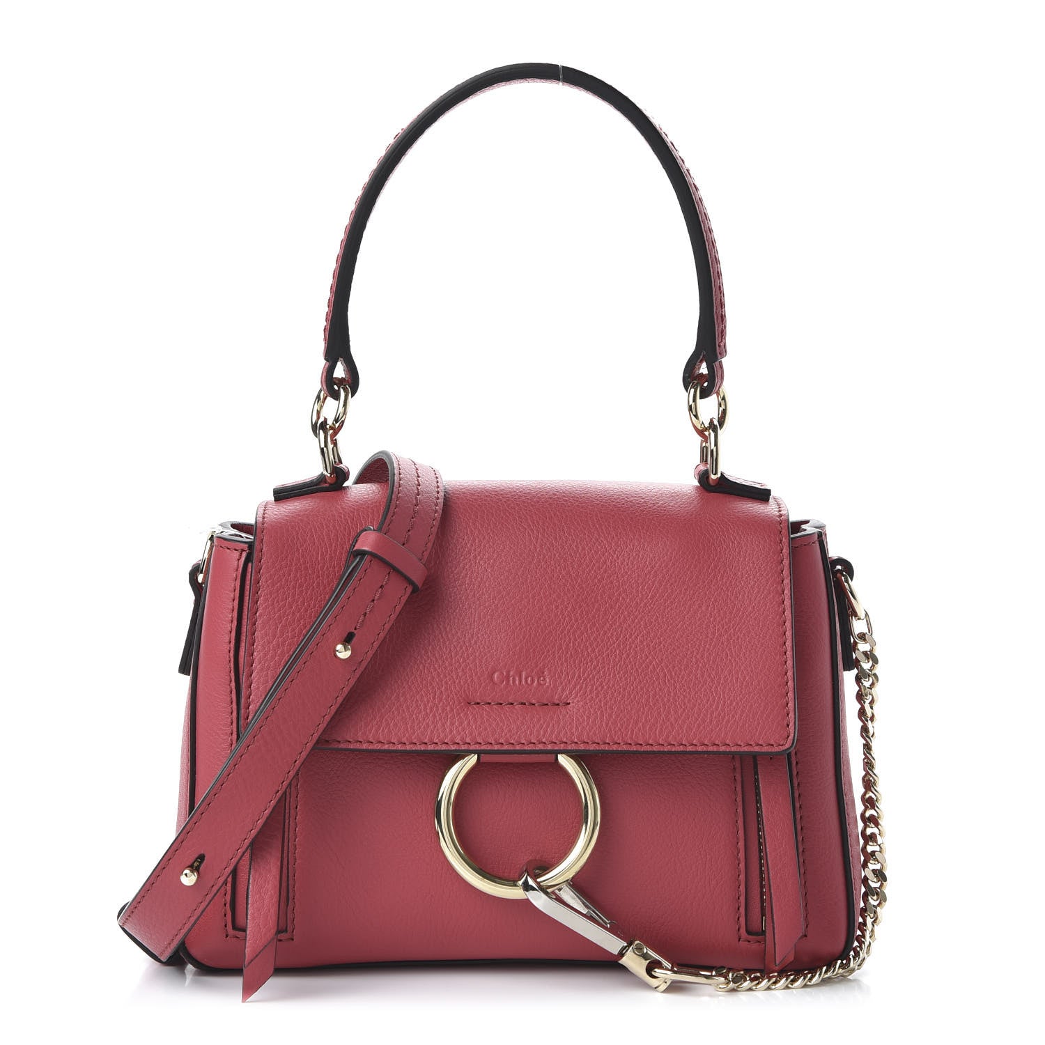 Chloe Calfskin Mini Faye Day Shoulder Bag Scarlet Pink 1 of 9