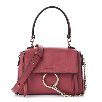 Chloe Calfskin Mini Faye Day Shoulder Bag Scarlet Pink 1 of 9