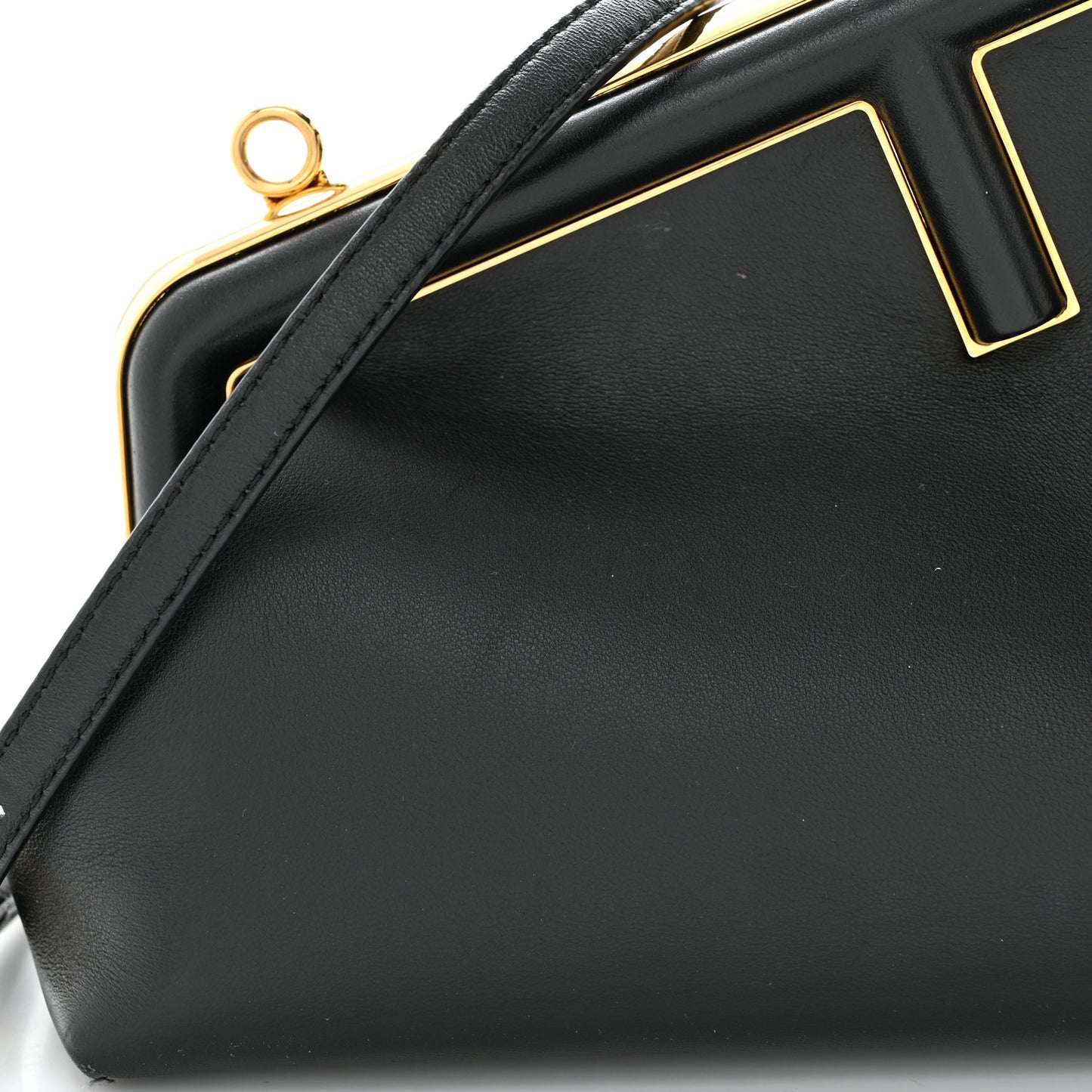 Shiny Nappa Small Fendi First Black