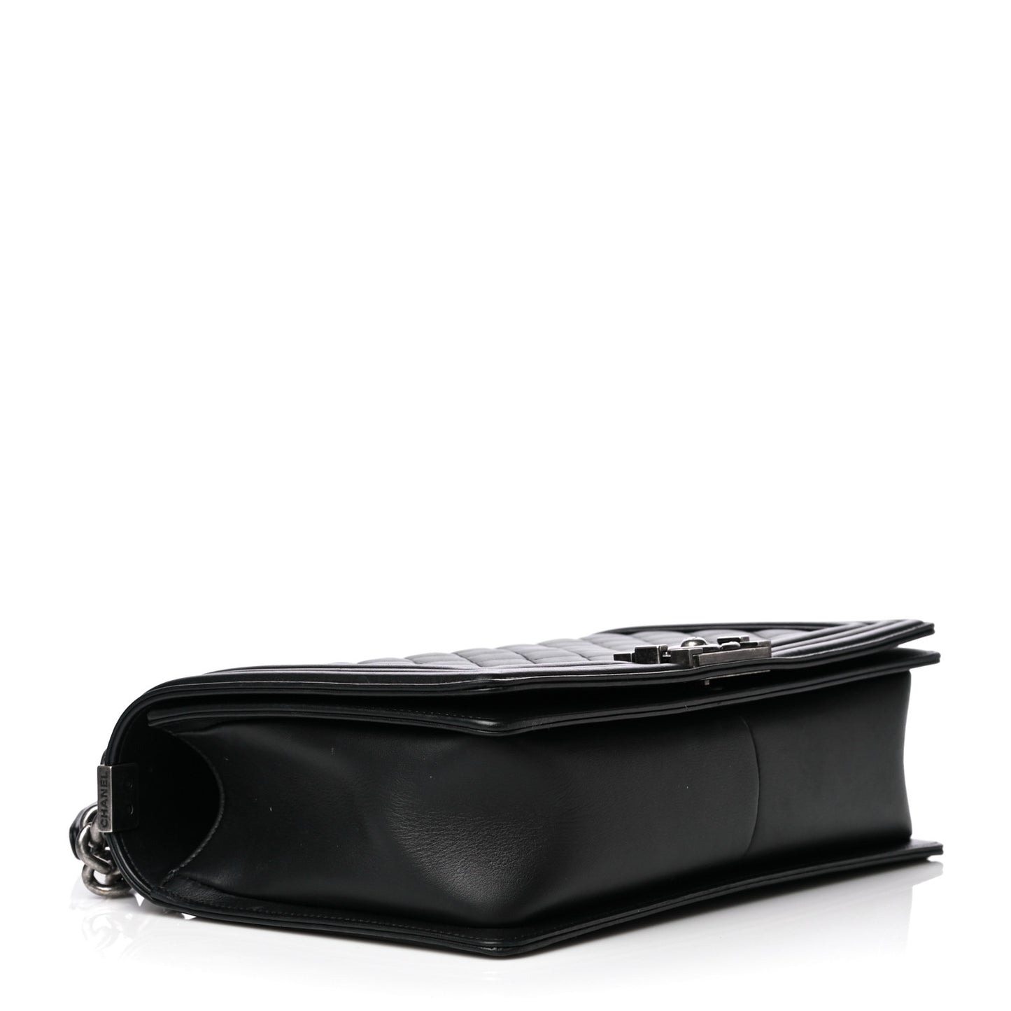 Calfskin Quilted New Medium Boy Flap Black